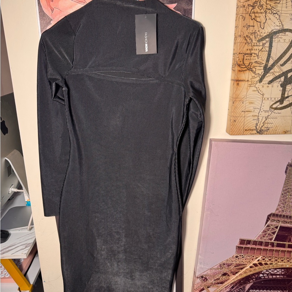 Fashion Nova Black Midi Dress